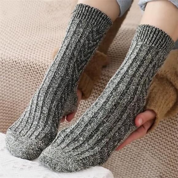 Pack of 5 Womens Wool Socks Winter Warm Thick Knit Soft Vintage Casual - Picture 3 of 7